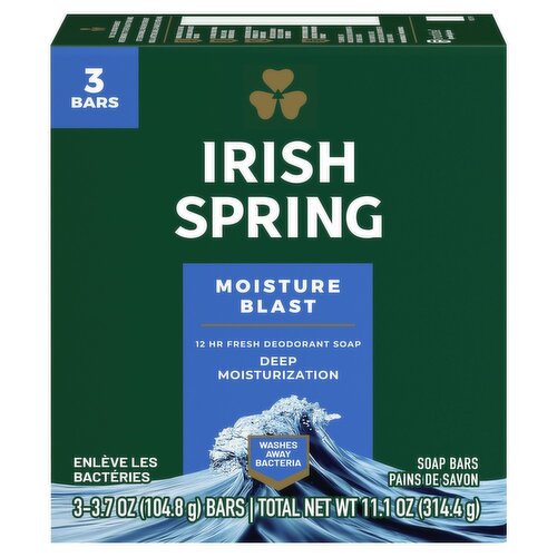 Irish Spring Bar Soap(Moisture Blast)